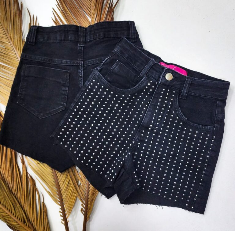 short jeans preto strass short jeans preto strass