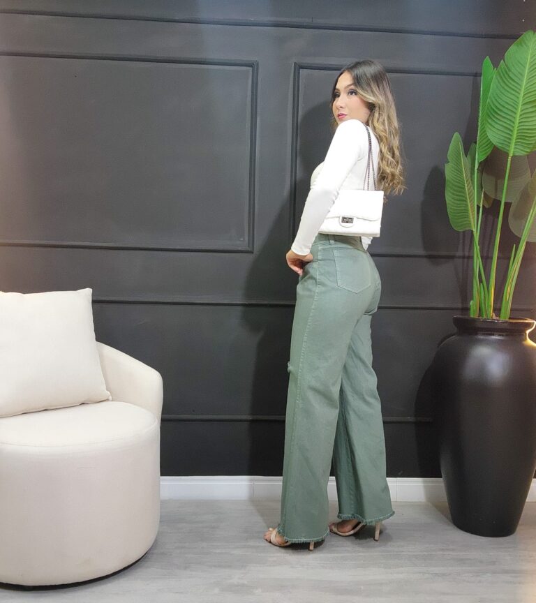 calça wide leg lara